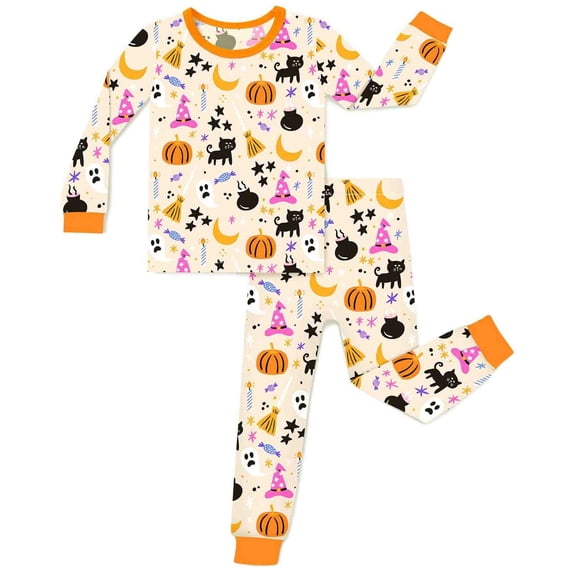 Girls Halloween Outfit Long Sleeve Top and Pants Set Fall Winter Two Piece Clothing for Kids Toddlers Pumpkin Ghost Sets