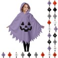 thumbnail image 1 of Girls Halloween Outfit Unisex Ghost Face Kids Hooded Cape Halloween Party Outfit Kids for Boys 3-4 Years, 1 of 4