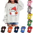 thumbnail image 1 of Girls Halloween Print Crewneck Sweatshirt Long Sleeve Pullover For Kids, 1 of 5