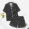 thumbnail image 1 of Girls Halloween Printed Pajama Set with Button Collar Short Sleeve Top and Comfy Shorts for Festive Sleepwear Sleepwear Long/Short Sleeve Jammies for Kids Button-Down Nightwear Loungewear, 1 of 3