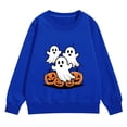 thumbnail image 1 of Girls Halloween Pumpkin Ghost Sweatshirts Oversized Cute Cotton Sweater.Teen Kids Long Sleeve Crew Neck Pullover Tops Trendy Casual Comfortable Ribbed Cuffs Hoodies, 1 of 7