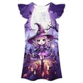 thumbnail image 1 of Girls Halloween Sleep Dress Flutter Sleeve Nightgown Kids Pajama Dress, 1 of 5