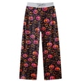 thumbnail image 1 of Aideaone Girls Halloween Pajama Pants Pumpkin Print Sleep Pants Elastic Waist PJ Bottoms Lounge Pants for Kids Preteens Teens 7-14 Y, 1 of 6