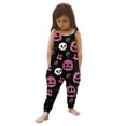thumbnail image 1 of Girls Halloween Tank Romper Cute Graphicint Harem Pants Sleeveless Playwear Holiday Jumpsuit, 1 of 5