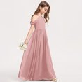 thumbnail image 1 of Girls Halter Chiffon Performance Dress, Sleeveless Long Gown for Piano Violin Recital, 1 of 5