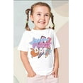 thumbnail image 1 of Girls "Happy First Day of School" Lightning Bolt Graphic Tee – 100% US Cotton - Gift for Back to school, 1 of 2