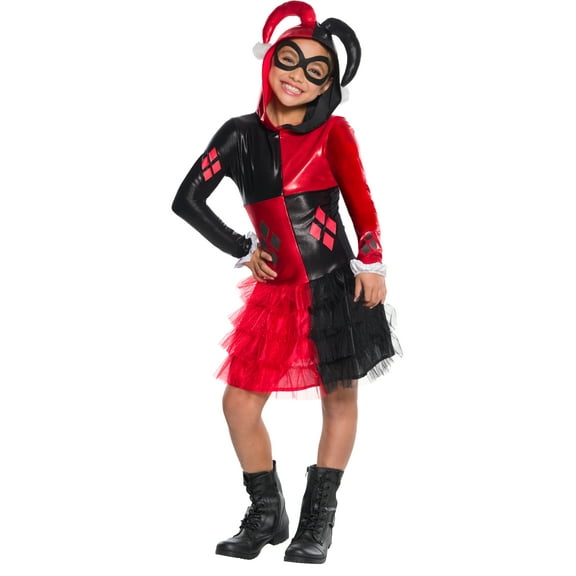 Girls Harley Quinn Hoodie Dress