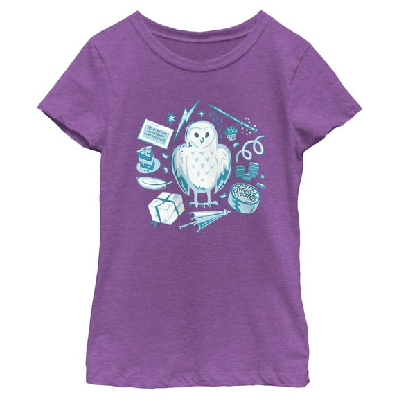 Girls Harry Potter Hedwig Cute And Adorable Doodles T Shirt