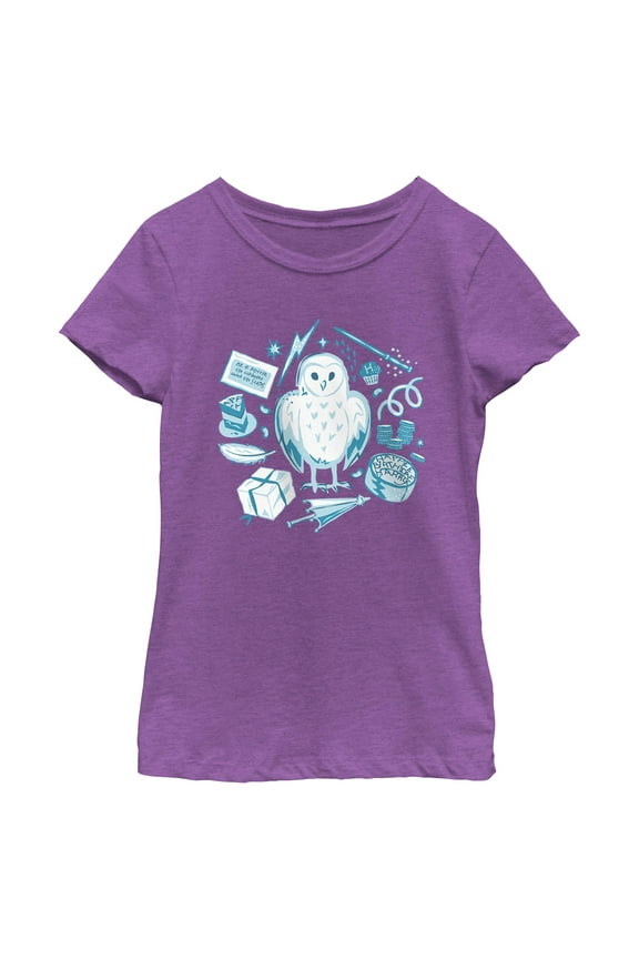 Girls Harry Potter Hedwig Cute And Adorable Doodles T Shirt