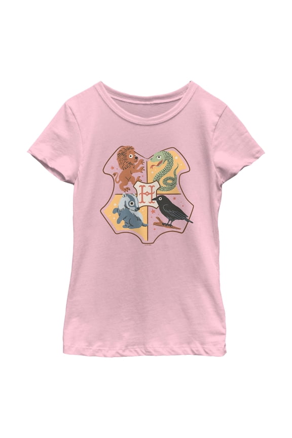 Girls Harry Potter Hogwarts Houses Emblem T Shirt
