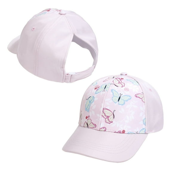 Girls Hats for Kids Ages 4-8 Little Girls Reflective Baseball Cap Criss Cross Ponytail Hat Kids Quick Dry Mesh Summer Sports Hat for Toddler Ages 3-8 Toddler Baseball Hat Caps