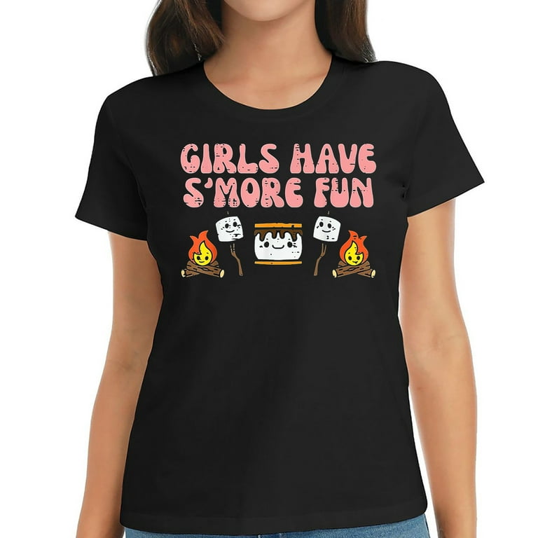 Girls Have Smore Fun Camping Friends Camp Women Gi Women's Graphic