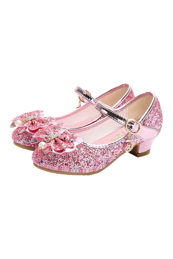 Girls Flats Sparkle Party Mary Jane Princess Dress Shoes Wedding Party Flower Shoes (Toddler/Little Kid/Big Kid)