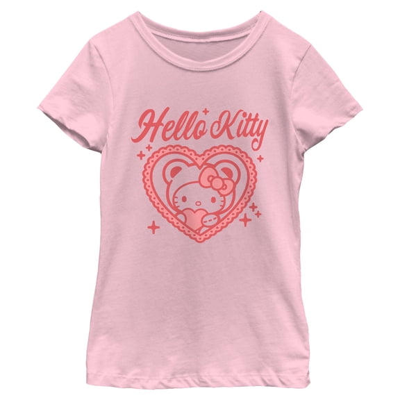 Girls Hello Kitty Cute Hello Kitty Heart T Shirt