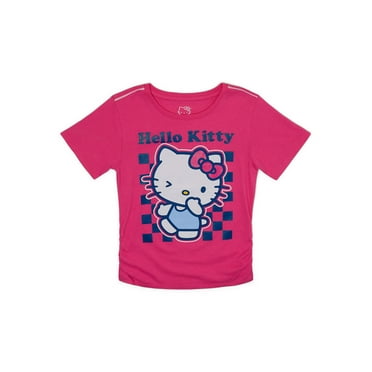 Hello Kitty Girls Glitter Short Sleeve T-Shirt, Sizes 4-16