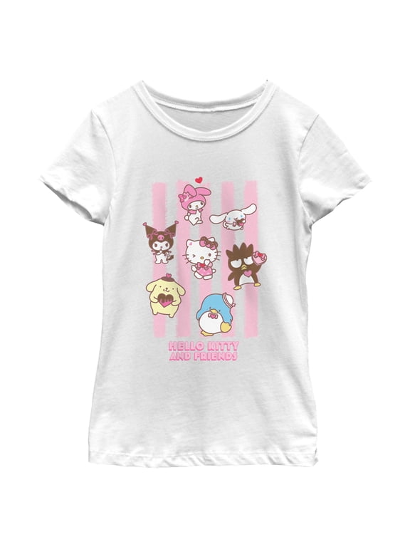 Girls Hello Kitty Stripes and Friends T Shirt