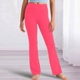 thumbnail image 1 of Girls High Waist Flare Leg Leggings, Soft Stretchy Yoga Pants Loungewear Casual Bottoms 5Y, 1 of 9