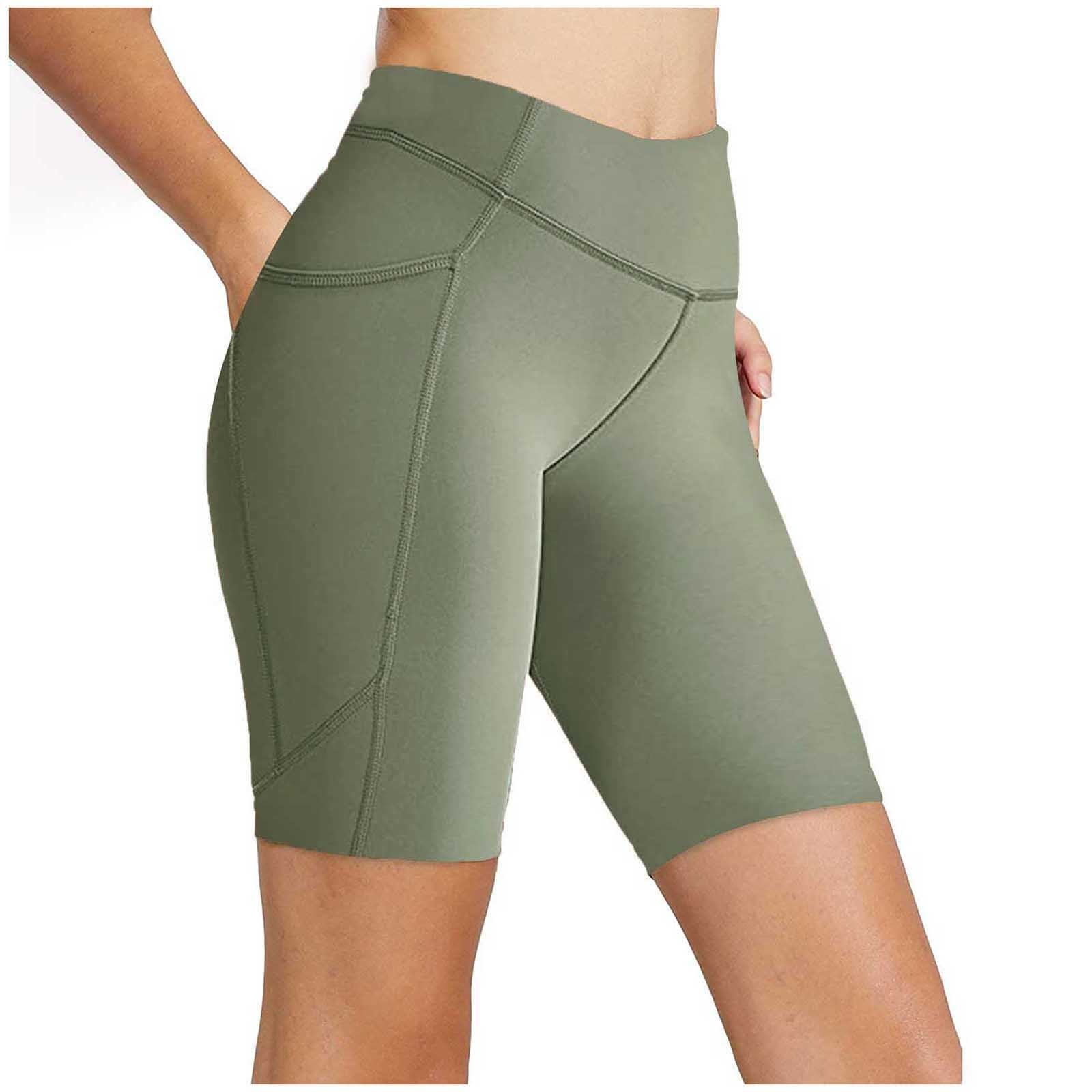 Onydaili Women's High Waisted Biker Shorts - 3 Pack With Pockets & Tummy Control