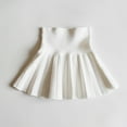thumbnail image 1 of Girls High Waisted A-Line Skirt Stretchy Knitted Cute Flared Pleated Skater Uniform Skirts, 1 of 6