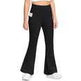 thumbnail image 1 of Girls High Waisted Flare Leggings with Pockets for Dance Yoga and Play, 1 of 8