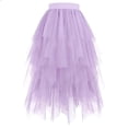 thumbnail image 1 of Girls' High Waisted Solid Color Tulle Skirt with Lace Trim for Parties and Dress Up, 1 of 6