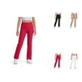thumbnail image 1 of Girls High Waisted Wide Leg Dress Pants with Pockets, High Stretch Uniform & Casual Trousers for Kids, Sizes 5-14 Years, 1 of 7