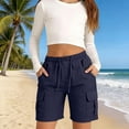 thumbnail image 1 of Girls Hiking Cargo Shorts Kids Bermuda Athletic Summer Casual Uniform Baggy Cargo Shorts with Pockets for Girls Schools Uniform Outfits, 1 of 3