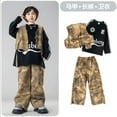 thumbnail image 1 of Girls Hip Hop Cool Shirt Street Dance Baggy Cargo Pants Children Crop Plaid Jacket Streetwear Kids Jazz Joggers Clothes Sets, 1 of 6