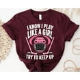 thumbnail image 1 of Girls Hockey T-Shirt: Empowering Sports Tee for Women's Ice Hockey TSHIRT All Size S-5XL, 1 of 5