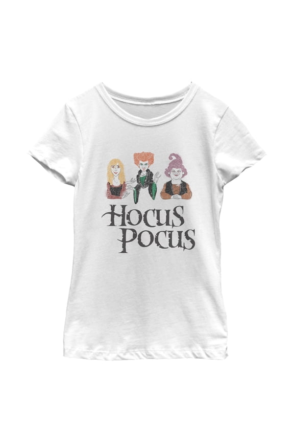 Girls Hocus Pocus Cartoon Classic Sisters T Shirt