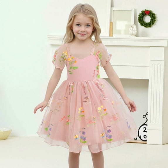Girls Holiday Dresses Cartoon Birthday Dress for Girls Toddler Easter Dresses for Girls 2T