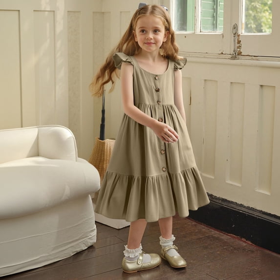 Girls Holiday Dresses Cartoon Birthday Girl Dress Toddler Formal Dresses for Girls 2T
