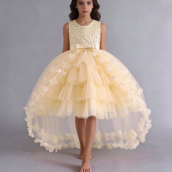 Girls Holiday Dresses Casual Birthday Dress Girls Kids Girls Sundress 8-9 Years