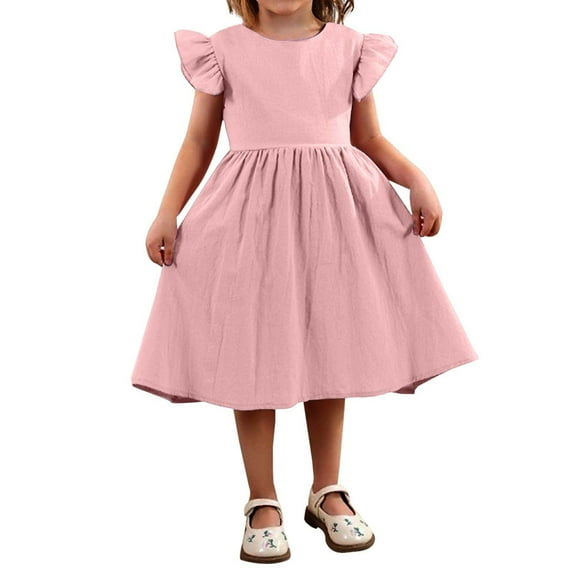Girls Holiday Dresses Floral Birthday Dress Girls Kids Girl Dresses Size 5-6 Years