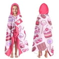 thumbnail image 1 of Girls Hooded Beach Towels for Kids Ages 4-8 ,Candy Cake Theme Kids Hooded Bath Towels Wrap for Toddler Teen Girls 30x50 inch Quick Dry Pink Toddler Towel Girl Perfect for Beach Pool Swimming, 1 of 7