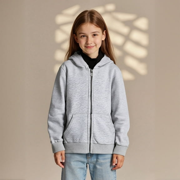 Girls Hooded Jacket Casual Pullover Sweatshirt for Toddlers and Kids - Cozy Winter Outerwear for Everyday Use and Parties