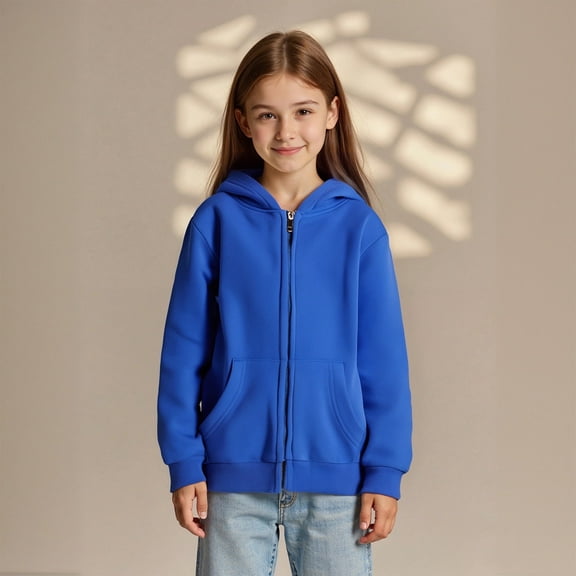 Girls Hooded Jacket Casual Pullover Sweatshirt for Toddlers and Kids - Cozy Winter Outerwear for Everyday Use and Parties