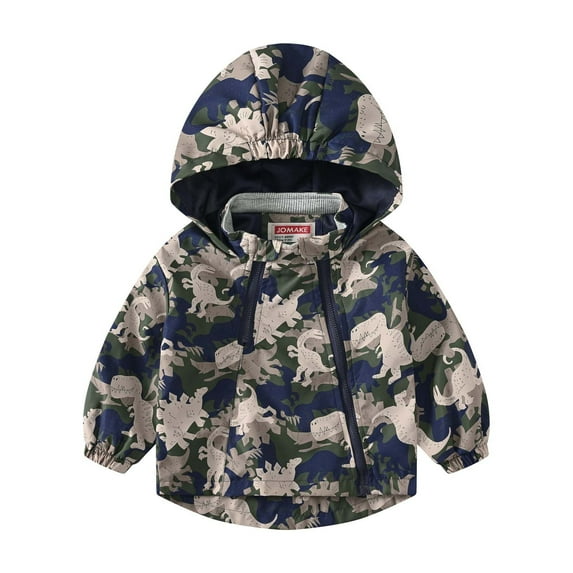 Girls Hooded Jacket Coat Christmas Gift Girls Lightweight Jacket Toddler Boys Hooded Double Zipper Windbreaker Jacket for Kids Save Big