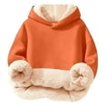 thumbnail image 1 of Girls Hooded Sweatshirt Lined Pullover Warm Kids Jacket Top Cold Weather, 1 of 4
