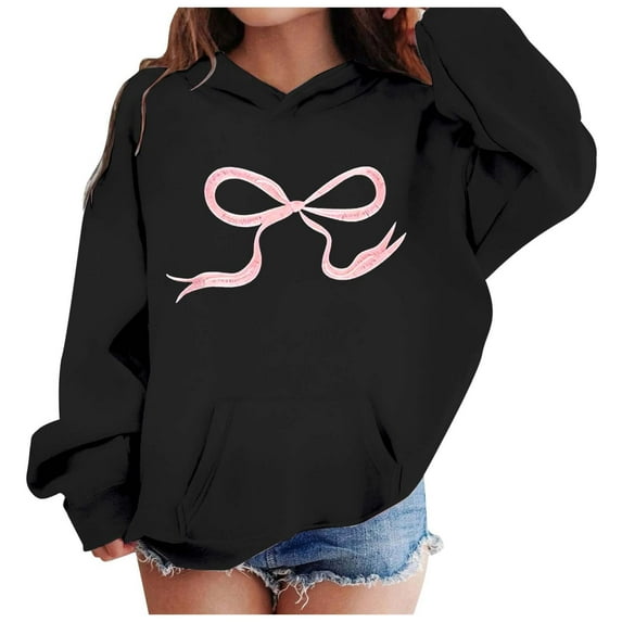 Girls Hooded Sweatshirt Sports Outerwear Graphic Graphic Hoodies Preppy Trendy Sweatshirt Long Sleeve Graphic Top Sweatshirts for Women Loose Fit