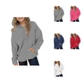 thumbnail image 1 of Girls Hooded Sweatshirt, Warm Thickened Long Sleeve Pullover with Pocket for Toddlers and Big Kids Casual Outerwear, 1 of 9