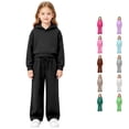 thumbnail image 1 of Girls Hooded Tracksuit Athletic Sweatsuit With Pockets Youth Jogging Sweatshirt And Sweatpants Back To School Outfits Set Girls Casual Outfit Sets, 1 of 7