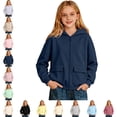 thumbnail image 1 of Girls Hoodie Full Zip Up Long Sleeve Sweatshirts with Pockets Cute Clothes, 1 of 4