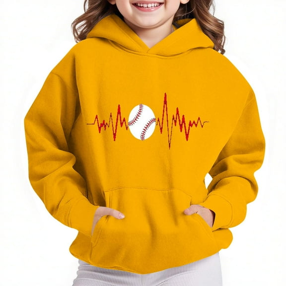 Girls Hoodie Graphic Boys And Girls Casual Long Sleeve Hoodies Cute Oversized Fleece Pocket Sweatshirt Tops