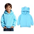 thumbnail image 1 of Girls Hoodie Kids Blue Hooded Lightweight Long Sleeve Hoodies Fall Winter Clothes Girls Clothes 6-9 Months Boys Girls Fashion, 1 of 9