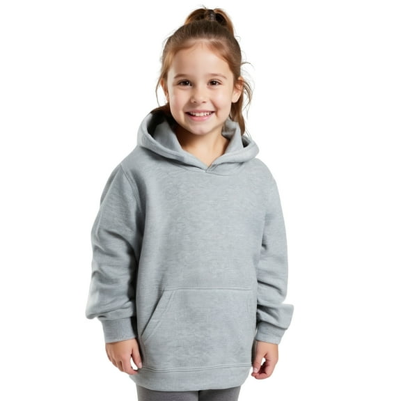 Girls Hoodie Kids Grey Hooded Long Sleeve Pullover Tops Fall Winter Clothes Toddler Boys Clothes 4-5 Years Girls Clothing
