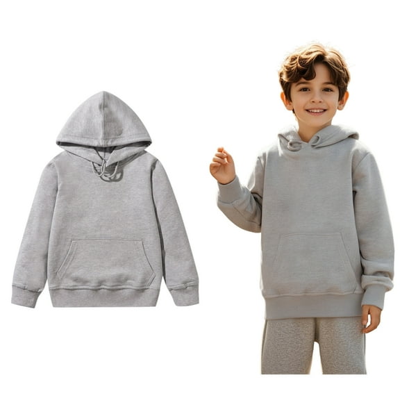 Girls Hoodie Kids Grey Hoodie Casual Long Sleeve Hoodie Sweatershirt Pullover Fall Clothes r Clothes for Girls 5-6 Years Boys Girls Fashion