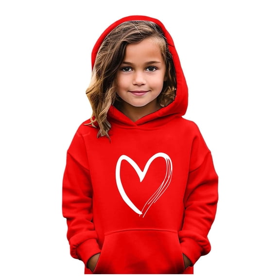 Girls Hoodie Long Sleeve Soft Graphic Sweatshirt Cute Pullover Sweatshirts Kids Clothes Girls Fashion for School and Winter Outfits