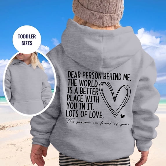 Girls Hoodie Long Sleeve Soft Sweatshirt Graphic Pullover Cute Kids Top Clothes for Fashion Casual Wear Grey 3-4 Years
