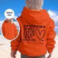 thumbnail image 1 of Girls Hoodie Long Sleeve Soft Sweatshirt Graphic Pullover Cute Kids Top Clothes for Fashion Casual Wear Orange 12-13 Years, 1 of 4